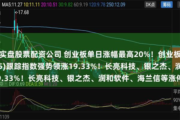 实盘股票配资公司 创业板单日涨幅最高20%！创业板200ETF银华(159575)跟踪指数强势领涨19.33%！长亮科技、银之杰、润和软件、海兰信等涨停